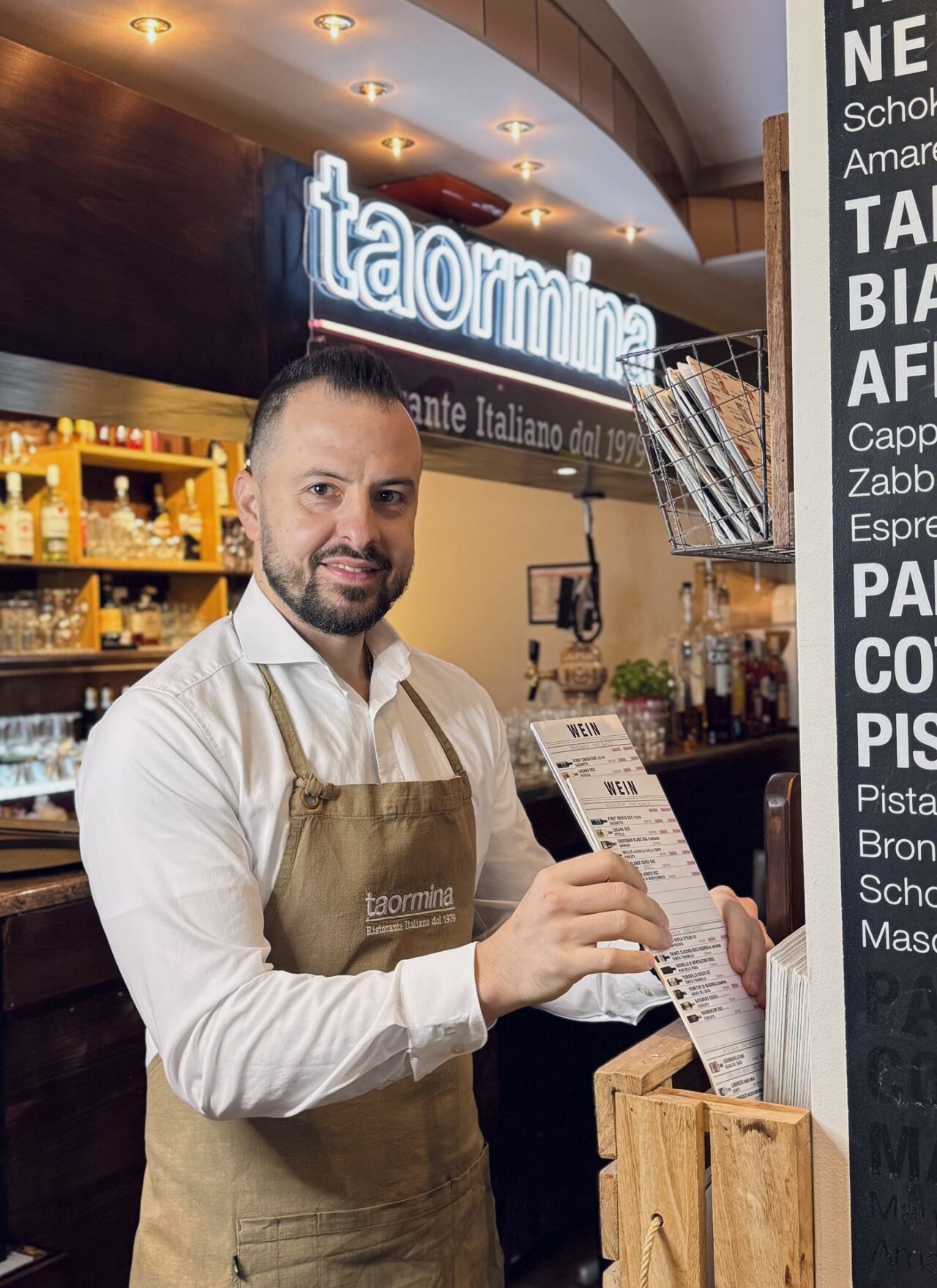 Andrei Dragomir, service at Ristorante Taormina